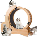 Cat Sports Running Wheel with Scratching Board Wood